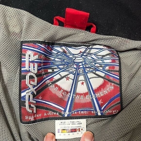 Spyder ski jacket size 12 large red xo 5000m women vintage - Picture 13 of 15